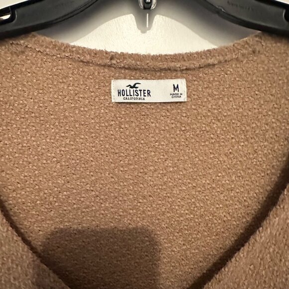 Hollister Womens Brown Knit Tie-Front Cardigan Sweater Size M - Picture 8 of 10